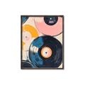 Picture of Retro Vinyl Records Poster _GroupedProduct_Rectangle_Portrait_Canvas_Framed_