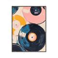 Picture of Retro Vinyl Records Poster _GroupedProduct_Rectangle_Portrait_Canvas_Framed_