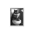 Picture of Plus Size Kitty on the Loo _GroupedProduct_Rectangle_Portrait_Canvas_Framed_