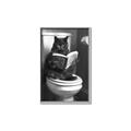 Picture of Plus Size Kitty on the Loo _GroupedProduct_Rectangle_Portrait_Canvas_Framed_
