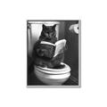 Picture of Plus Size Kitty on the Loo _GroupedProduct_Rectangle_Portrait_Canvas_Framed_