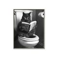 Picture of Plus Size Kitty on the Loo _GroupedProduct_Rectangle_Portrait_Canvas_Framed_