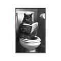 Picture of Plus Size Kitty on the Loo _GroupedProduct_Rectangle_Portrait_Canvas_Framed_