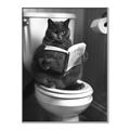 Picture of Plus Size Kitty on the Loo _GroupedProduct_Rectangle_Portrait_Canvas_Framed_