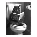 Picture of Plus Size Kitty on the Loo _GroupedProduct_Rectangle_Portrait_Canvas_Framed_
