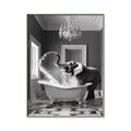 Picture of Joyful Elephant Bath Time _GroupedProduct_Rectangle_Portrait_Canvas_Framed_