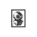 Picture of Vintage Diver Poster _GroupedProduct_Rectangle_Portrait_Canvas_Framed_
