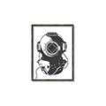 Picture of Vintage Diver Poster _GroupedProduct_Rectangle_Portrait_Canvas_Framed_