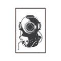 Picture of Vintage Diver Poster _GroupedProduct_Rectangle_Portrait_Canvas_Framed_
