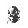 Picture of Vintage Diver Poster _GroupedProduct_Rectangle_Portrait_Canvas_Framed_