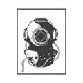 Picture of Vintage Diver Poster _GroupedProduct_Rectangle_Portrait_Canvas_Framed_