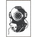 Picture of Vintage Diver Poster _GroupedProduct_Rectangle_Portrait_Canvas_Framed_