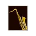 Picture of Golden Saxophone Poster _GroupedProduct_Rectangle_Portrait_Canvas_Framed_