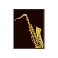 Picture of Golden Saxophone Poster _GroupedProduct_Rectangle_Portrait_Canvas_Framed_