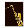 Picture of Golden Saxophone Poster _GroupedProduct_Rectangle_Portrait_Canvas_Framed_