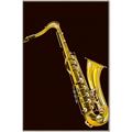 Picture of Golden Saxophone Poster _GroupedProduct_Rectangle_Portrait_Canvas_Framed_