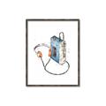 Picture of Retro Walkman Poster _GroupedProduct_Rectangle_Portrait_Canvas_Framed_