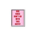 Picture of Bad Vibes Typography Poster _GroupedProduct_Rectangle_Portrait_Canvas_Framed_