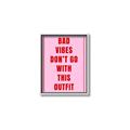 Picture of Bad Vibes Typography Poster _GroupedProduct_Rectangle_Portrait_Canvas_Framed_