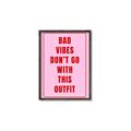 Picture of Bad Vibes Typography Poster _GroupedProduct_Rectangle_Portrait_Canvas_Framed_