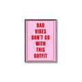 Picture of Bad Vibes Typography Poster _GroupedProduct_Rectangle_Portrait_Canvas_Framed_