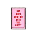 Picture of Bad Vibes Typography Poster _GroupedProduct_Rectangle_Portrait_Canvas_Framed_