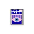 Picture of Bauhaus Eye Poster _GroupedProduct_Rectangle_Portrait_Canvas_Framed_