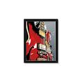 Picture of Retro Red guitar Poster _GroupedProduct_Rectangle_Portrait_Framed_Matted_
