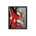 Picture of Retro Red guitar Poster _GroupedProduct_Rectangle_Portrait_Framed_Matted_