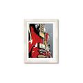 Picture of Retro Red guitar Poster _GroupedProduct_Rectangle_Portrait_Framed_Matted_