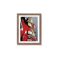 Picture of Retro Red guitar Poster _GroupedProduct_Rectangle_Portrait_Framed_Matted_