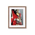 Picture of Retro Red guitar Poster _GroupedProduct_Rectangle_Portrait_Framed_Matted_