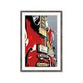 Picture of Retro Red guitar Poster _GroupedProduct_Rectangle_Portrait_Framed_Matted_