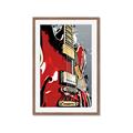 Picture of Retro Red guitar Poster _GroupedProduct_Rectangle_Portrait_Framed_Matted_