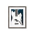Picture of Retro White guitar Poster _GroupedProduct_Rectangle_Portrait_Framed_Matted_