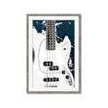 Picture of Retro White guitar Poster _GroupedProduct_Rectangle_Portrait_Framed_Matted_