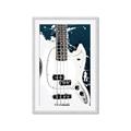 Picture of Retro White guitar Poster _GroupedProduct_Rectangle_Portrait_Framed_Matted_