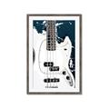 Picture of Retro White guitar Poster _GroupedProduct_Rectangle_Portrait_Framed_Matted_