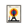 Picture of Retro Eiffel Tower Poster _GroupedProduct_Rectangle_Portrait_Framed_Matted_