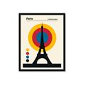 Picture of Retro Eiffel Tower Poster _GroupedProduct_Rectangle_Portrait_Framed_Matted_