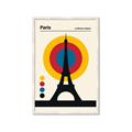 Picture of Retro Eiffel Tower Poster _GroupedProduct_Rectangle_Portrait_Framed_Matted_