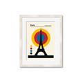 Picture of Retro Eiffel Tower Poster _GroupedProduct_Rectangle_Portrait_Framed_Matted_