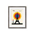 Picture of Retro Eiffel Tower Poster _GroupedProduct_Rectangle_Portrait_Framed_Matted_
