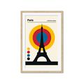 Picture of Retro Eiffel Tower Poster _GroupedProduct_Rectangle_Portrait_Framed_Matted_