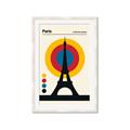 Picture of Retro Eiffel Tower Poster _GroupedProduct_Rectangle_Portrait_Framed_Matted_