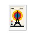 Picture of Retro Eiffel Tower Poster _GroupedProduct_Rectangle_Portrait_Framed_Matted_