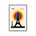 Picture of Retro Eiffel Tower Poster _GroupedProduct_Rectangle_Portrait_Framed_Matted_