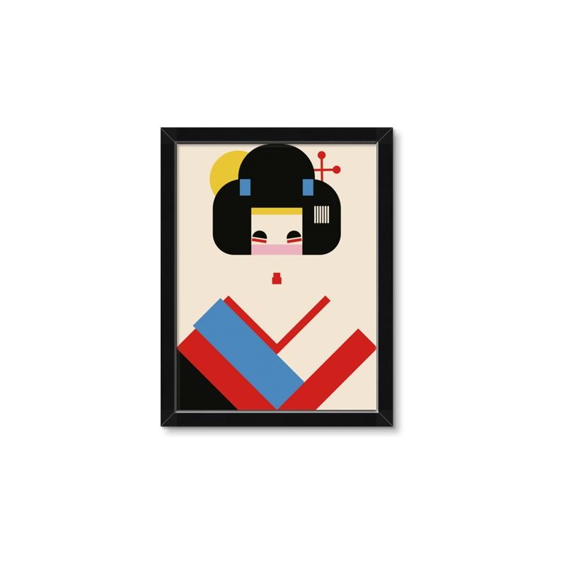 Picture of Geisha Retro Poster _GroupedProduct_Rectangle_Portrait_Framed_Matted_