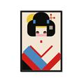 Picture of Geisha Retro Poster _GroupedProduct_Rectangle_Portrait_Framed_Matted_