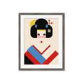 Picture of Geisha Retro Poster _GroupedProduct_Rectangle_Portrait_Framed_Matted_